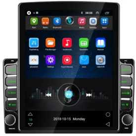 Tesla Ecran Tactile de bord Apple Carplay Android Auto GPS Bluetooth Voiture Type Tesla Style