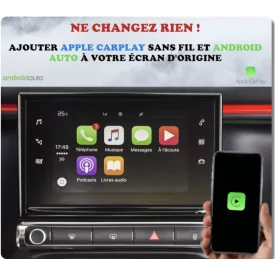 Apple Carplay Android Auto Citroen C4 Cactus Boitier Adaptateur Sans Fil Wifi USB Module Pour Ecran Autoradio Voiture D'origine